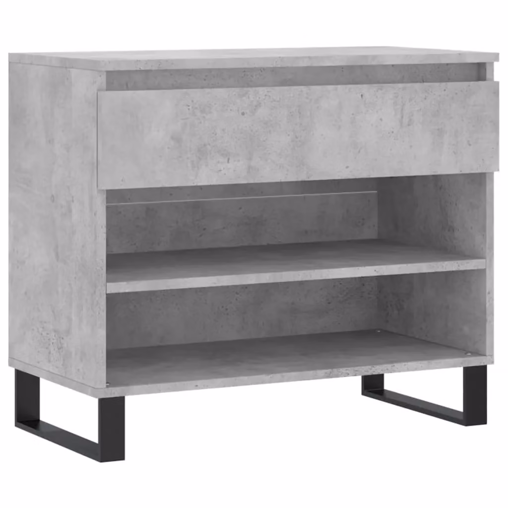 Berkfield Home Modern Shoe Cabinet in Concrete Grey, W/D/H: 70 x 36 x 60 cm – 2