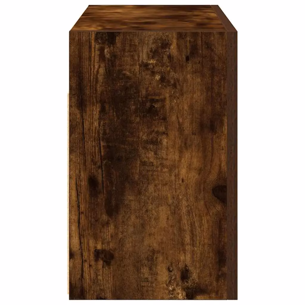 Berkfield Home Smoked Oak Bathroom Wall Cabinet in Brown, W/D/H: 60 x 25 x 40 cm – 4