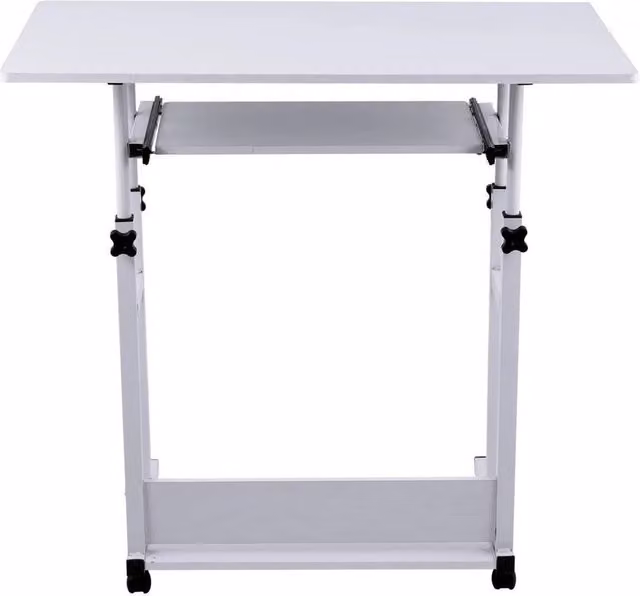 Kelvenix Height Adjustable Computer Desk in White