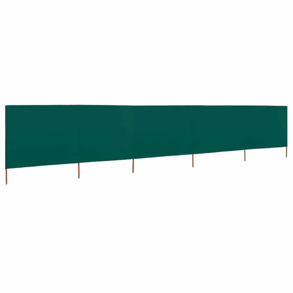 Berkfield Home 5-Panel Fabric Wind Screen, Green, W: 600 cm, H: 120 cm – 2