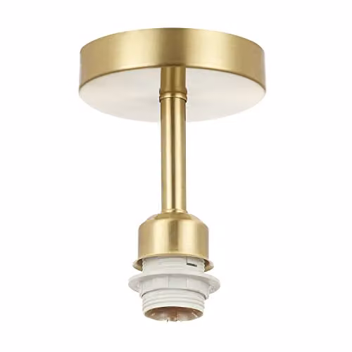 Happy Homewares Gold Brass Metal Industrial Style Ceiling Light Fitting