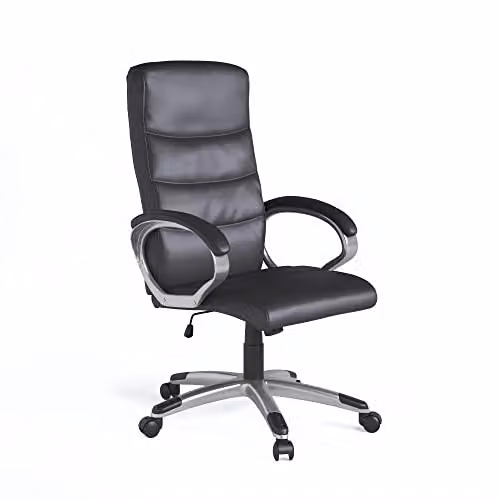 Alphason Hampton Executive Office Chair in Black Synthetic Leather