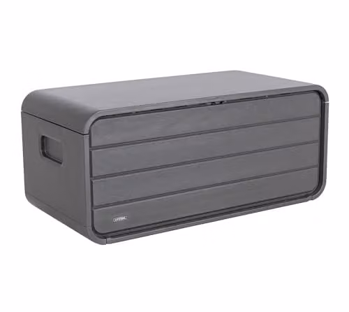 LIFETIME Dark Grey Plastic Garden Cushion and Storage Box, W/D/H: 147 x 72 x 65 cm – 1