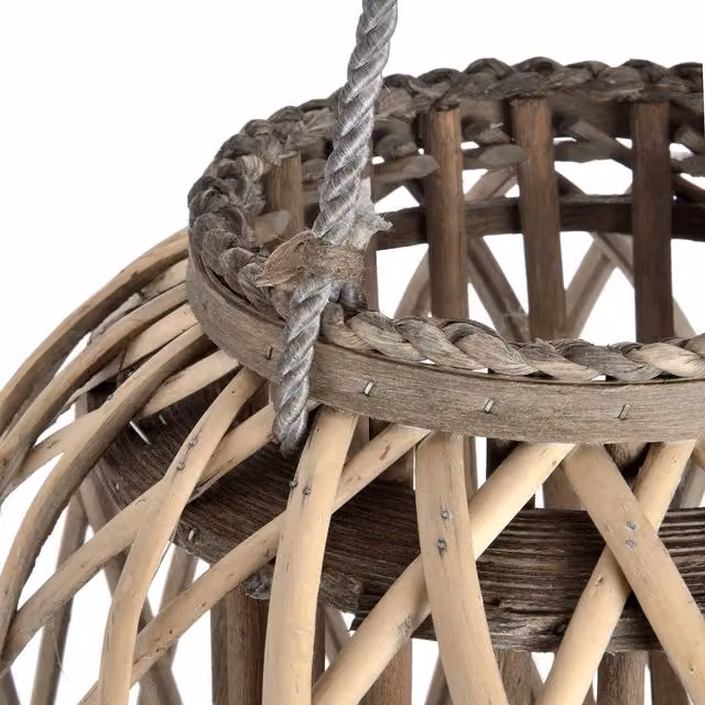 KDMK Brown Rattan Floor Lantern