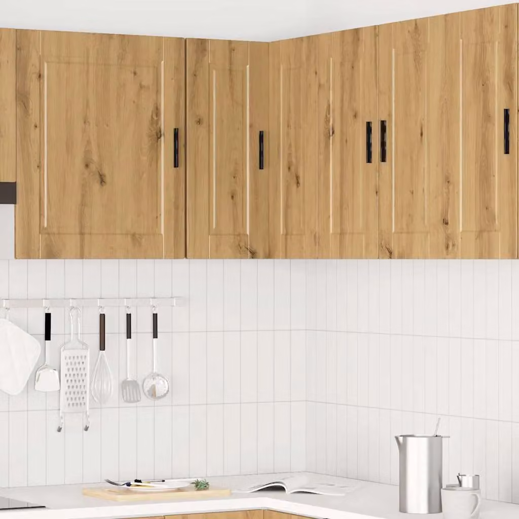 Berkfield Home Porto Wall Mounted Kitchen Corner Cabinet in Artisan Oak Brown – 2