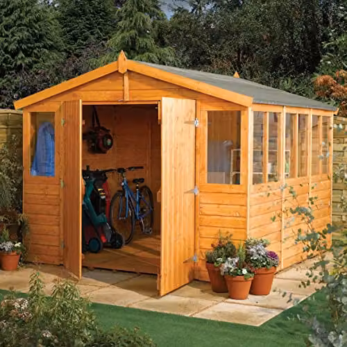 Rowlinsons Workshop Range Shed in Brown, W: 288 cm, L: 379 cm, H: 235 cm – 2
