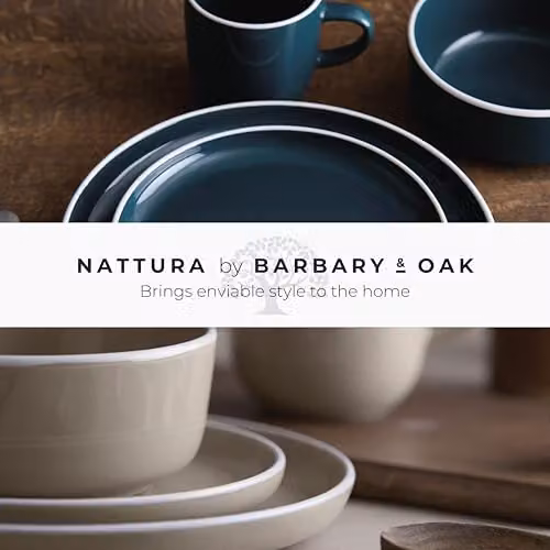 Barbary & Oak Nattura 16 Piece Stoneware Dinnerware Set in Cashmere Beige – 8
