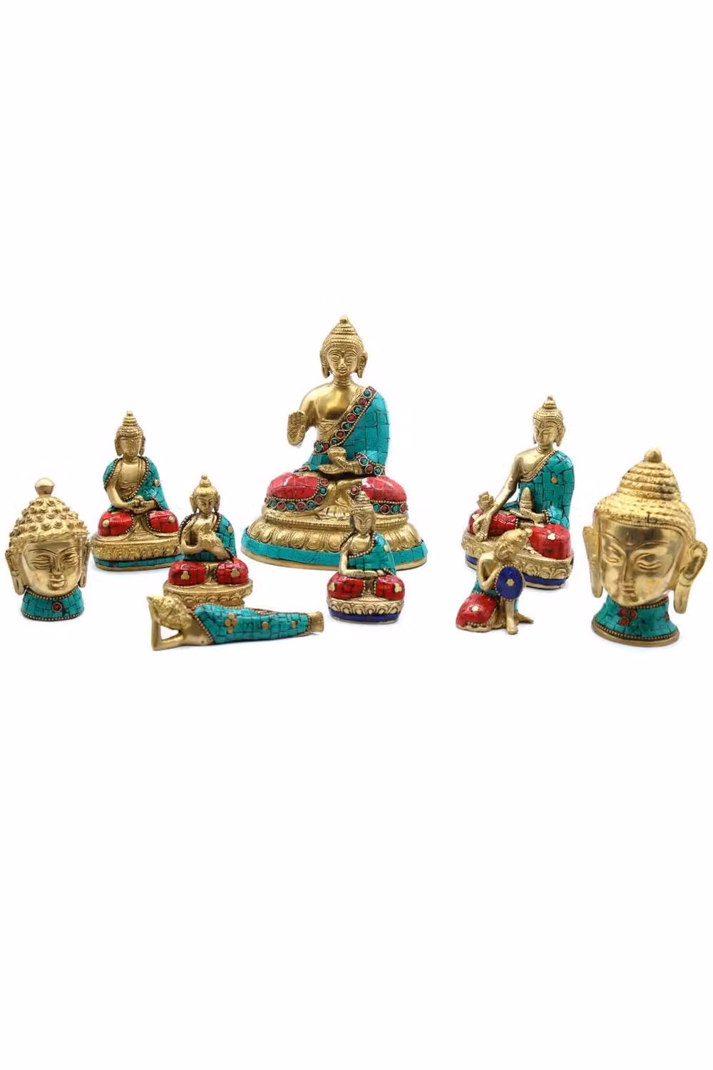 KDMD Gold Brass Amitabha Buddha Tabletop Figure – 3