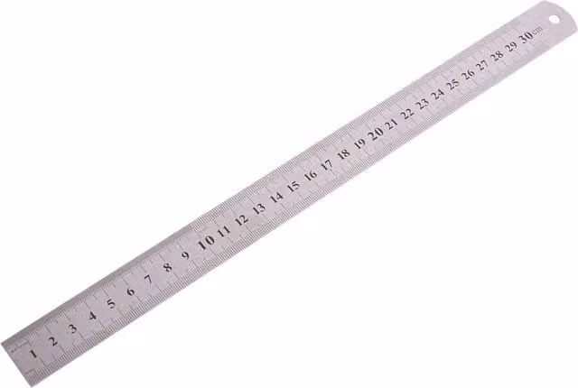 Blackspur Stainless Steel Rule, Silver, 30.5 cm