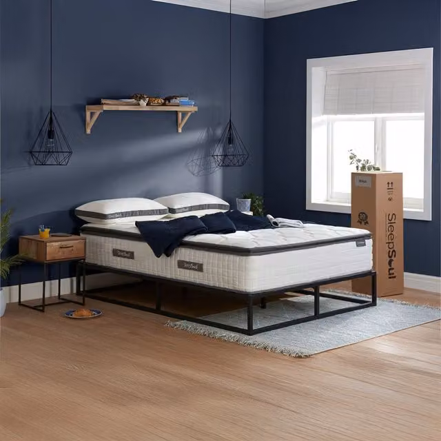 SleepSoul Bliss Hybrid Memory Pocket Pillowtop Mattress in White, W/D: 200 x 200 cm – 2