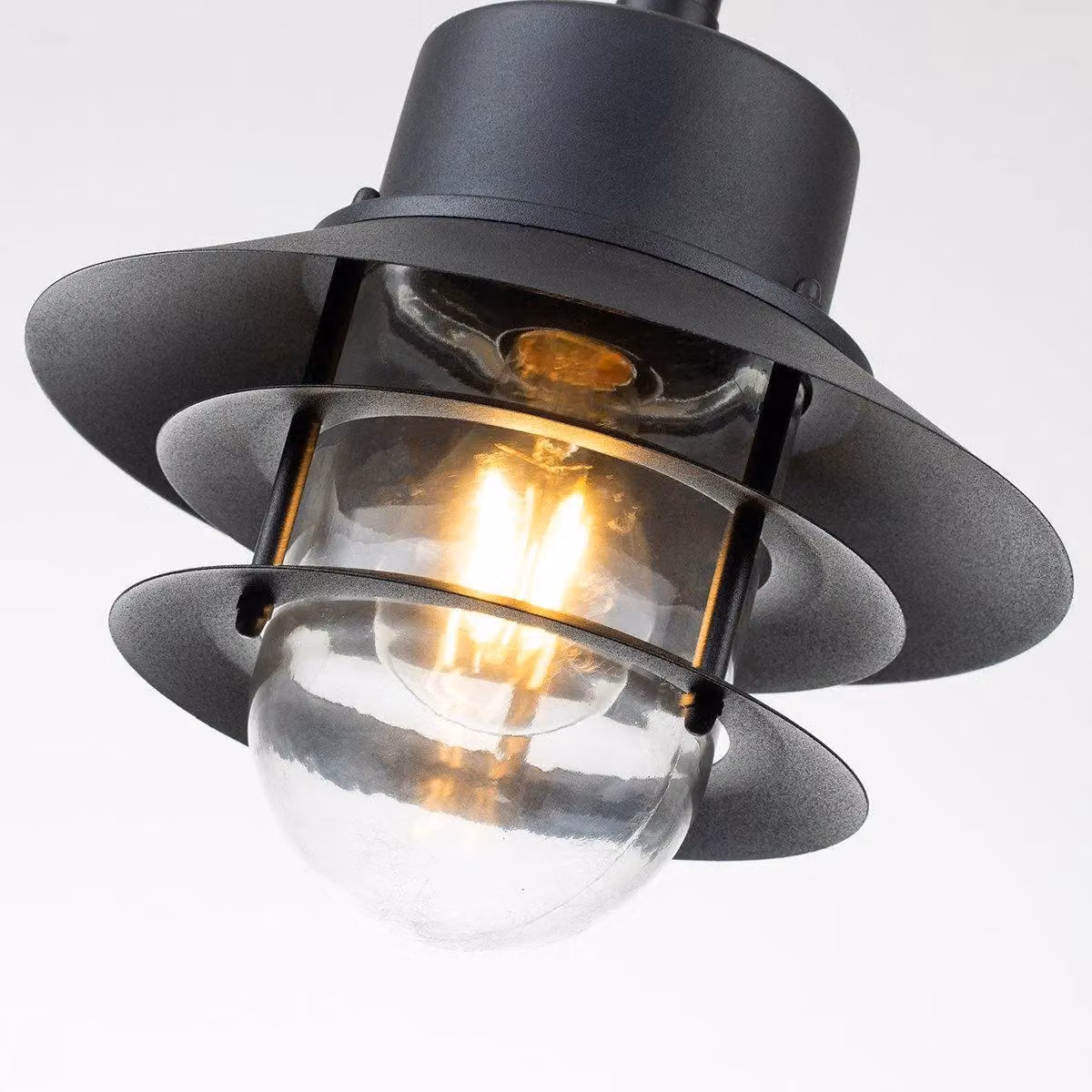 Netlighting Copenhagen Outdoor Dome Wall Lamp in Black with Transparent Glass and IP44 Rating – 2