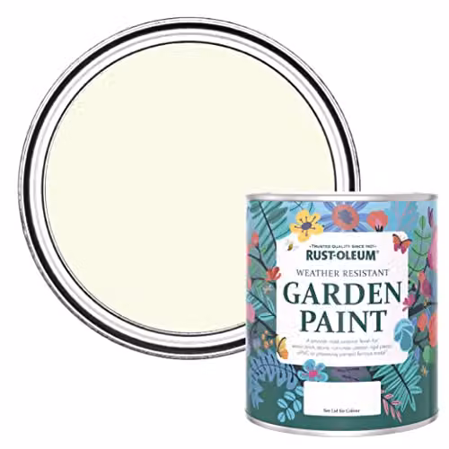 Rust-Oleum Mould Resistant Garden Paint in Matt Finish, Shortbread White/Beige, 0.75 l