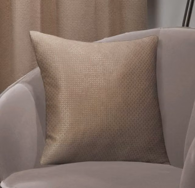 New Edge Blinds Metro Collection Cushion Cover in Beige, W/D/H: 43 x 43 x 43 cm