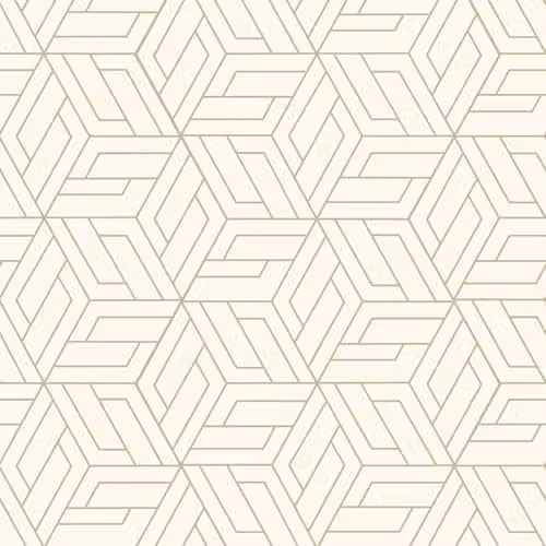 Grandeco Cobra White Geometric Pattern Metallic Blown Vinyl Wallpaper