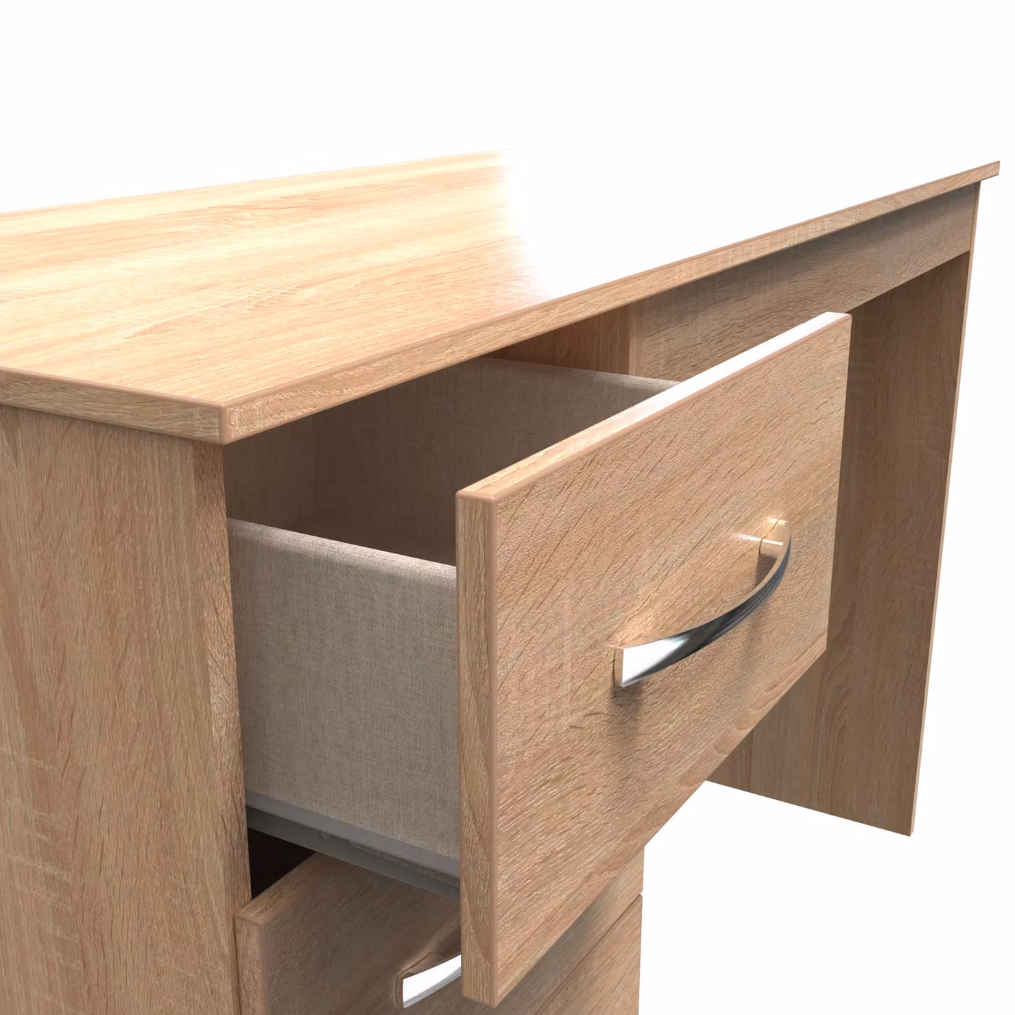 Ready Assembled 2 U Hampshire 3 Drawer Desk in Light Oak – 4