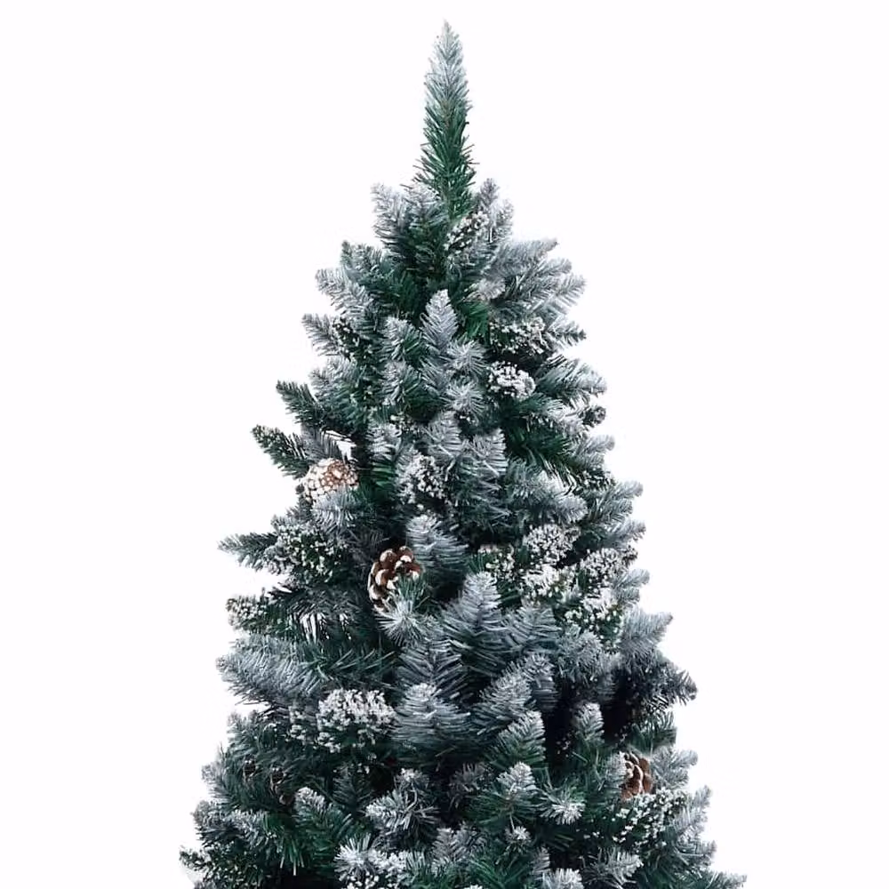 Berkfield Home Artificial Pre-lit Christmas Tree with Ball Set and Pine Cones, Green, Height: 150 cm – 2