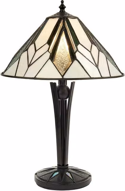 Loops Small Tiffany Glass Table Lamp in Multicolour, Art Deco Style – 1