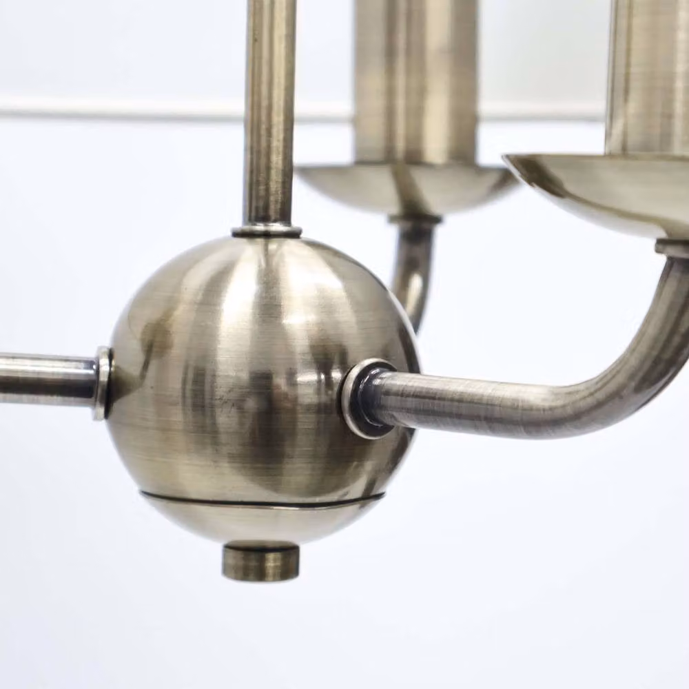 First Choice Lighting Parson Semi Flush Ceiling Light in Antique Brass with Beige Fabric Shade – 2
