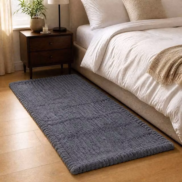 Marlow Corduroy Sofa Cover in Dark Grey, Non-Slip and Machine Washable, W: 180 cm, H: 70 cm