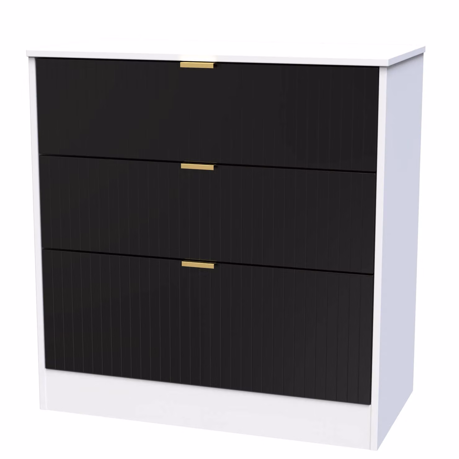 Ready Assembled 2 U Denver 3 Drawer Deep Chest in Black – 2