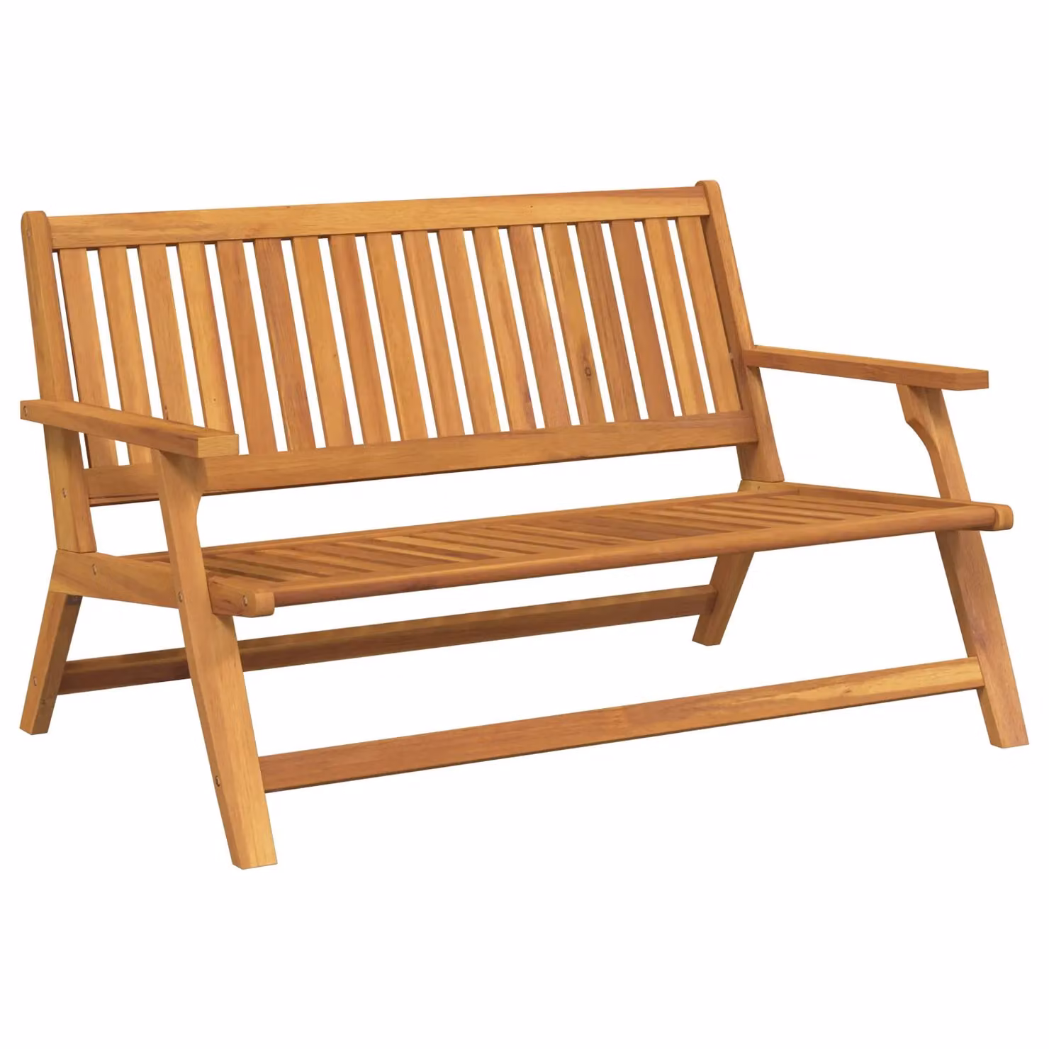 Berkfield Home Garden Bench in Brown Solid Acacia Wood W/D/H: 122.5 x 77 x 74 cm – 2