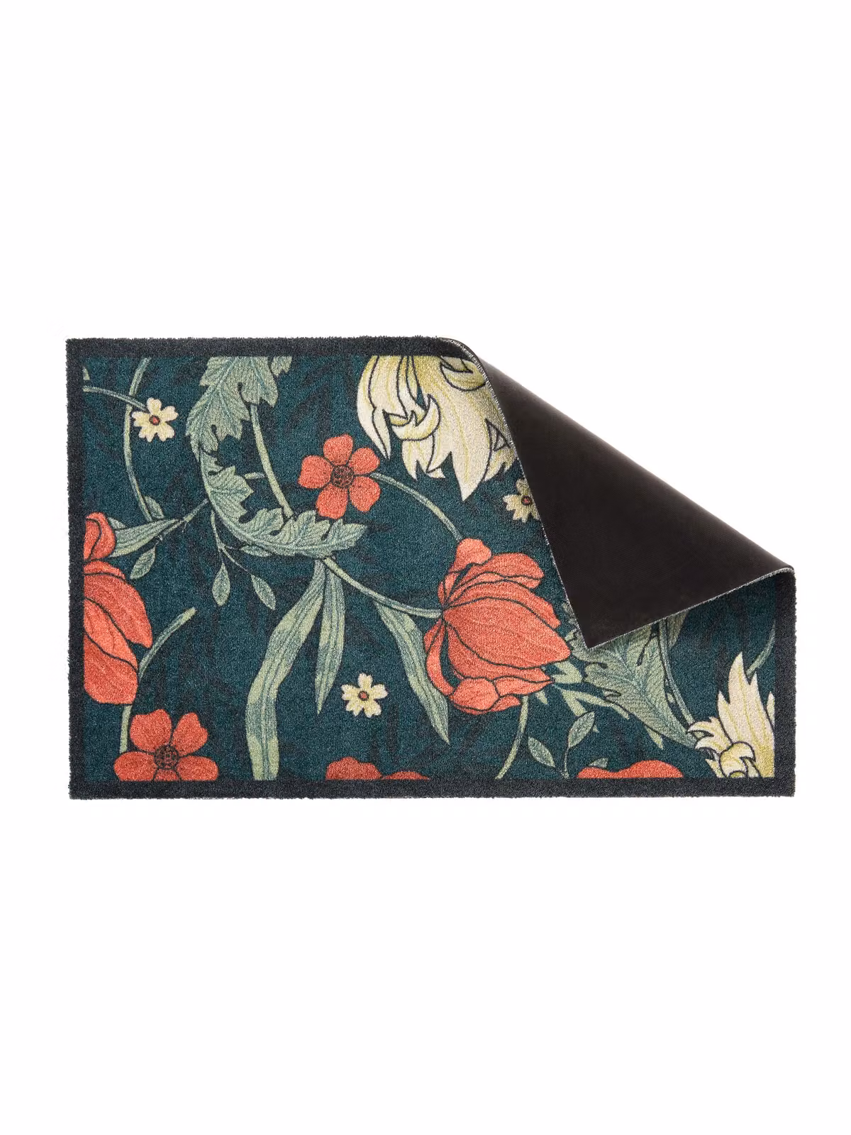 Artsy Mats William Morris Rose Floral Washable Non-Slip Indoor Doormat, Green, W: 80 cm, D: 50 cm – 3