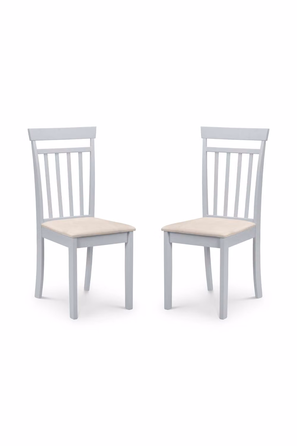 Julian Bowen Coast Dining Chairs, Set of 2, Grey Fabric and Wood – 2