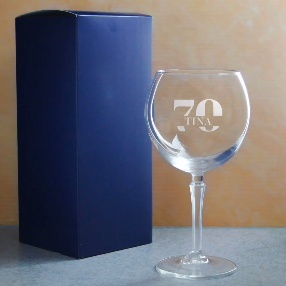 Uniqueful Personalised Hudson Gin Balloon Cocktail Glass in Clear – 2