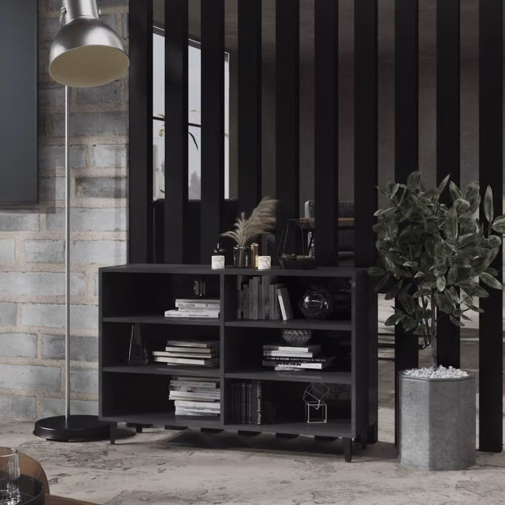 Berkfield Home Modern High Gloss Grey Sideboard, W/D/H: 103.5 x 35 x 70 cm – 2