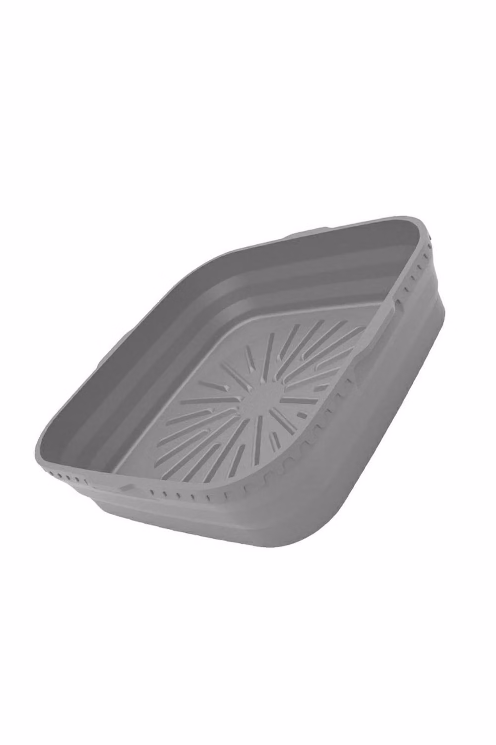 KDMD Square Silicone Reusable Air Fryer Baking Basket Liner, Grey – 2