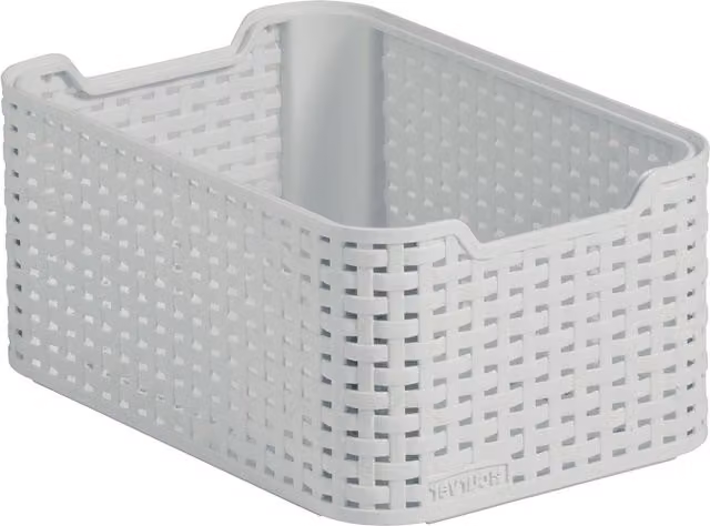 Curver Style Open Weave Storage Basket in Grey, 6l
