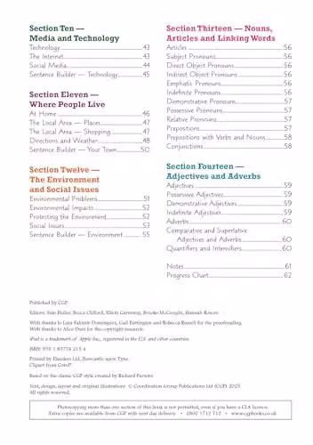 CGP AQA GCSE Spanish Vocabulary Book for 2027 and 2028 Exams – 2