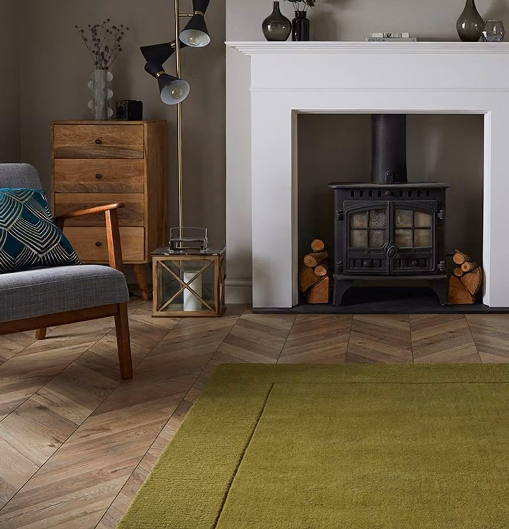 Arthouse Esme Wool Rug in Green with High-Low Effect, W: 80 cm, L: 150 cm – 3