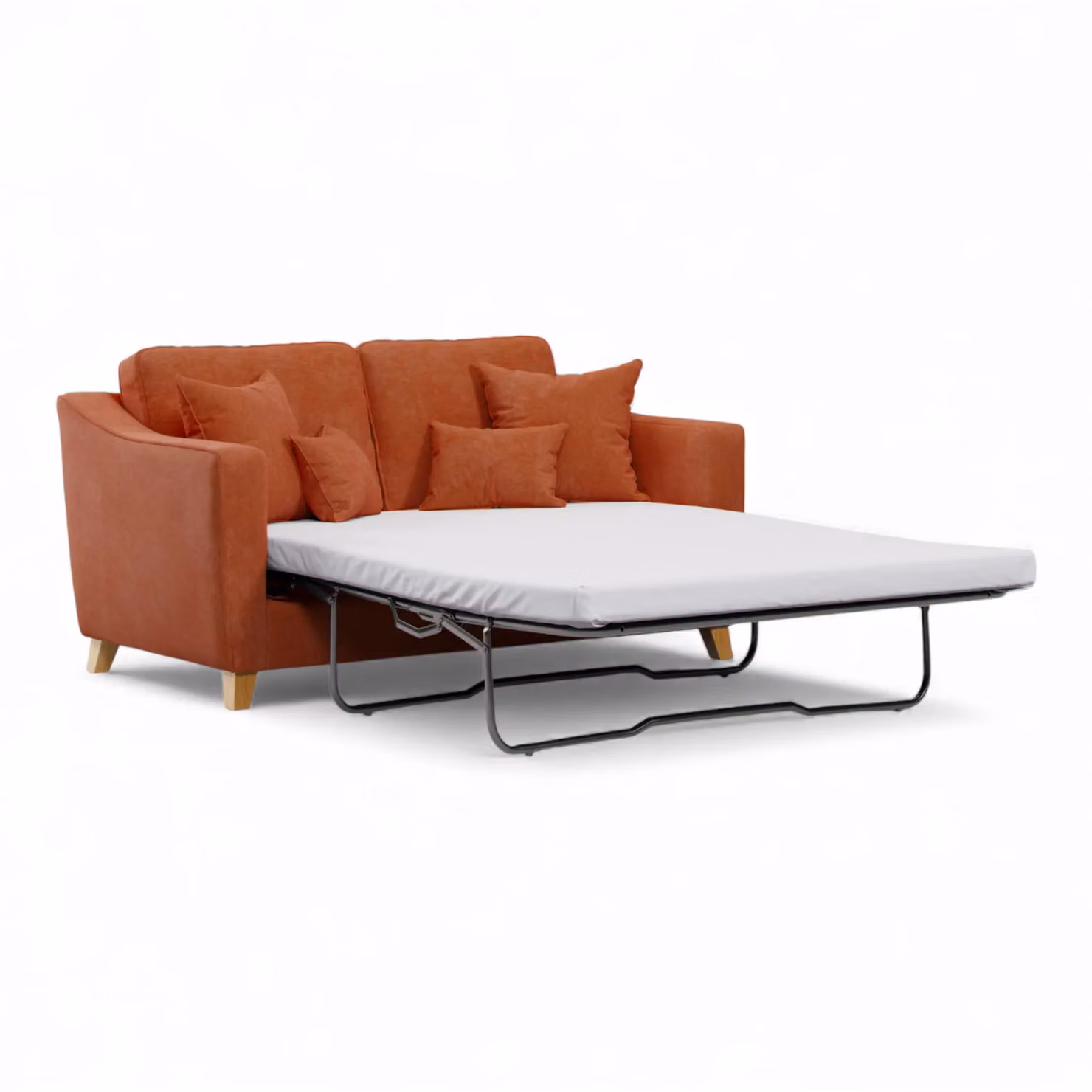 The Great Sofa Company Jackson Chenille 2 Seater Sofa Bed in Terracotta Orange – 2