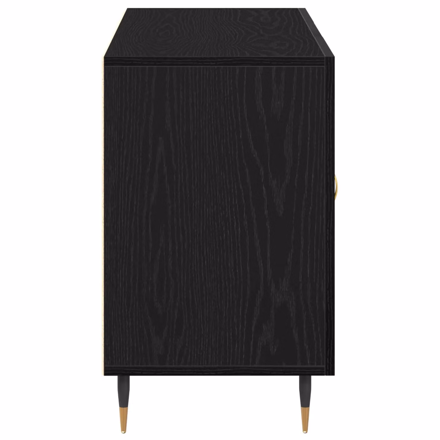 Berkfield Home Modern Black Oak Sideboard in Matt MDF, W/D/H: 100 x 36 x 60 cm – 4