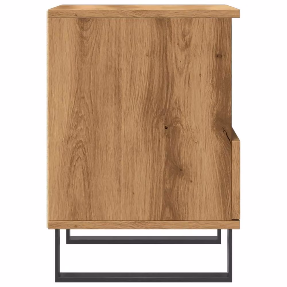 Berkfield Home Artisan Oak Bedside Cabinet in Brown, W: 40 cm, D: 35 cm, H: 50 cm – 4