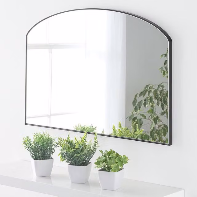 Yearn Mini Mantle Wall Mirror in Black
