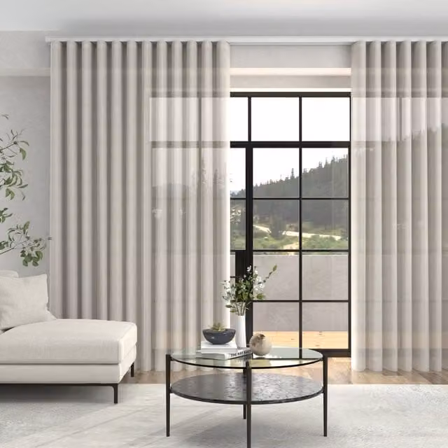 Terrys Romeo Made To Measure Wave Voile Curtains in Sand