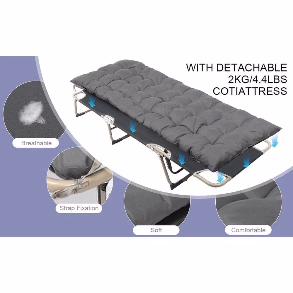 PAWNORA Grey Folding Reclining Sun Lounger for Garden – 2