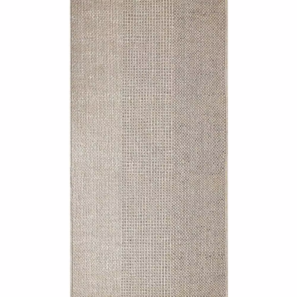 Wyld and Coco Grey Wool and Cotton Flat Weave Rug with Fringes, W: 80 cm, L: 150 cm – 1