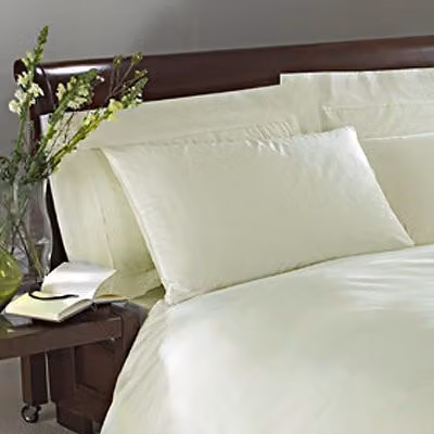 Martex Sestina 100% Cotton Percale Housewife Pillowcase Pair in White or Beige, W/D/H: 68 x 68 x 68 cm – 3