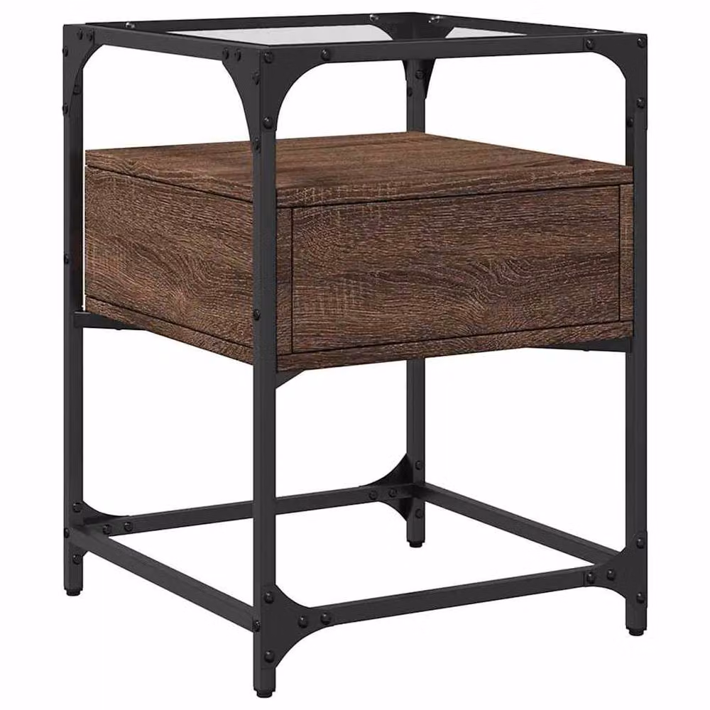 Berkfield Home Bedside Cabinet in Brown, W/D/H: 40 x 40 x 55 cm – 5