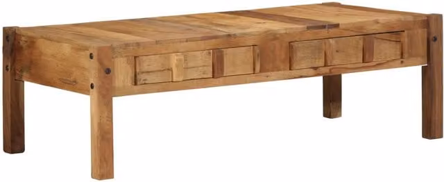 Berkfield Home Reclaimed Sheesham Wood Coffee Table in Brown, W/D/H: 110 x 55 x 35 cm