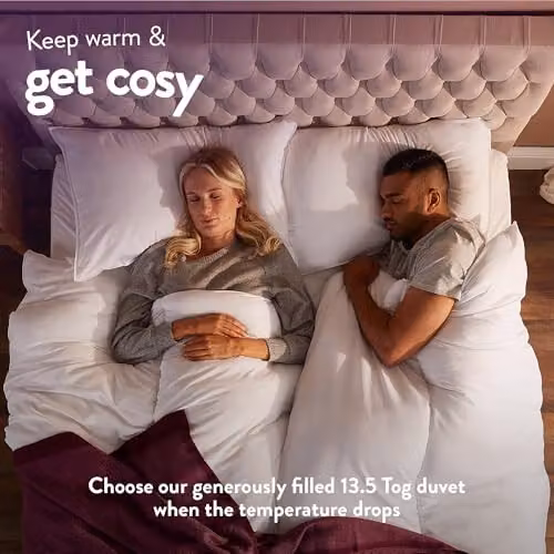 Slumberdown Feels Like Down Double Duvet, 13.5 Tog, White, W/H: 200 x 200 cm – 3