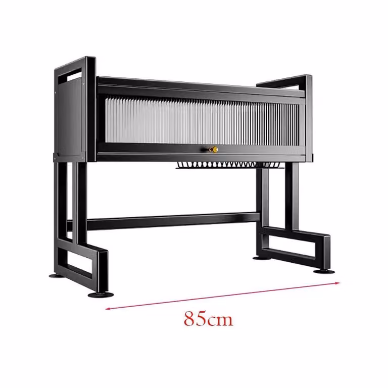 FORGEVIO Space Saving Over The Sink Dish Drying Rack in Black