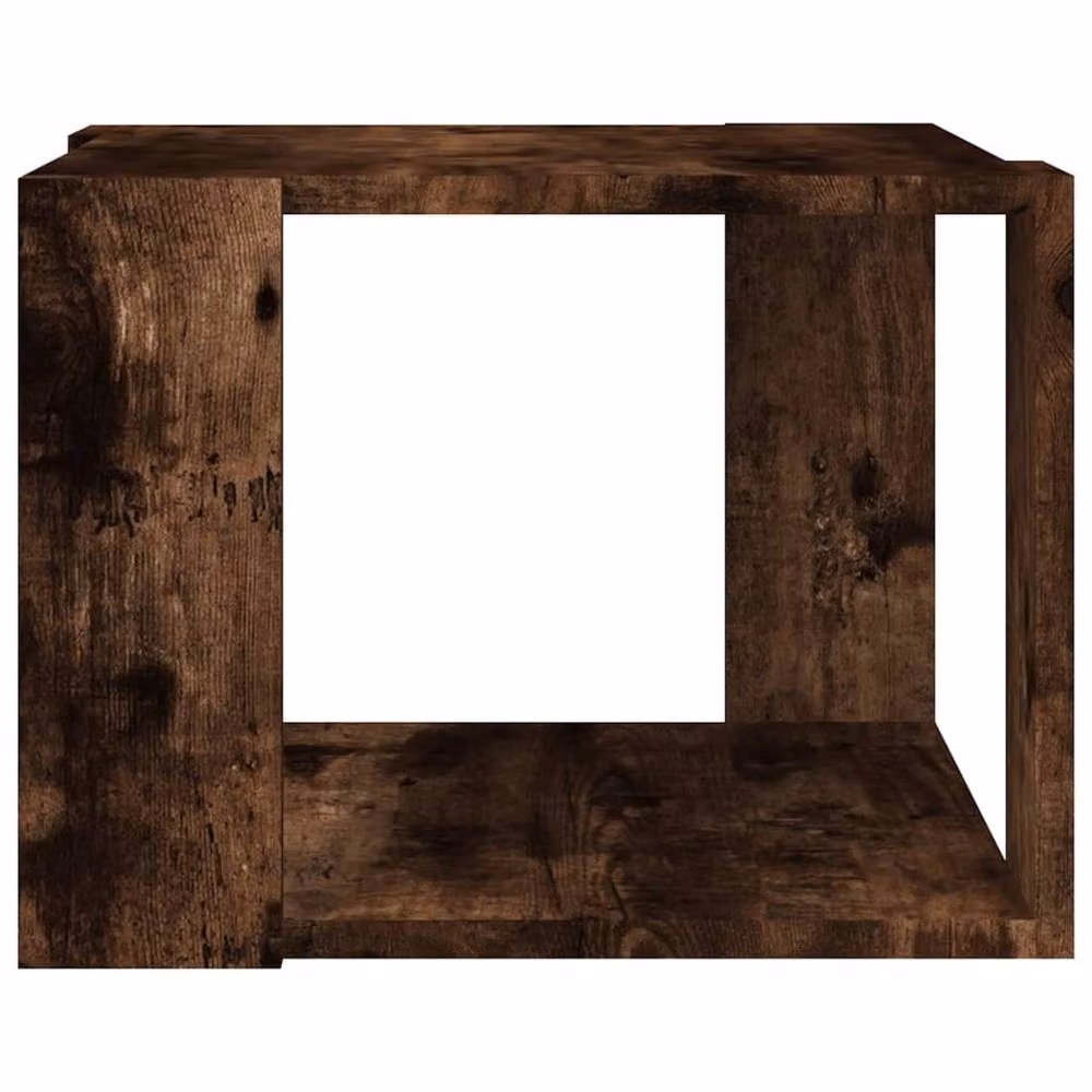 Berkfield Home Decorative Coffee Table in Smoked Oak Brown, W/D/H: 40 x 40 x 30 cm – 4