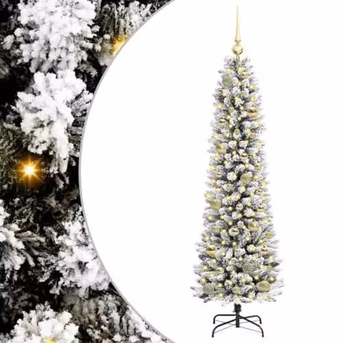 vidaXL Artificial Christmas Tree in White, Height: 150 cm – 1