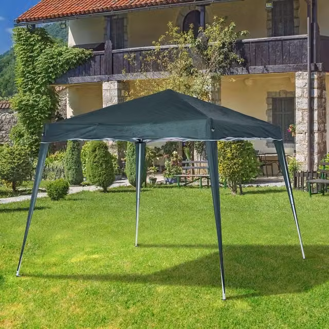 Outsunny Pop up Garden Tent, Green, W/D/H: 240 x 240 x 240 cm