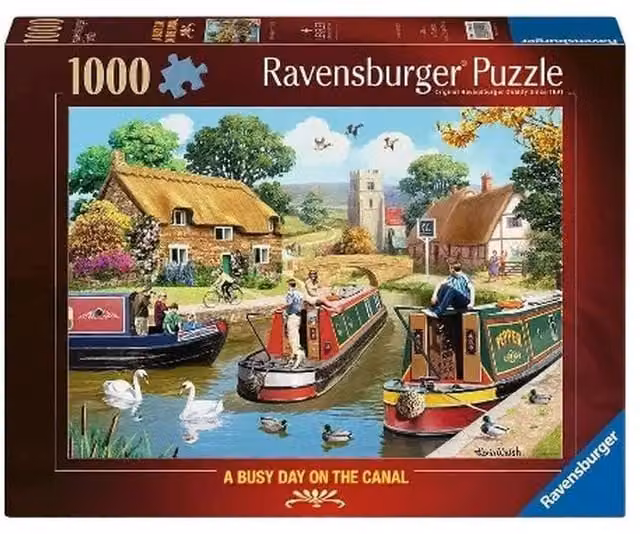 Ravensburger A Busy Day On The Canal 1000 Piece Jigsaw Puzzle in Multicolour