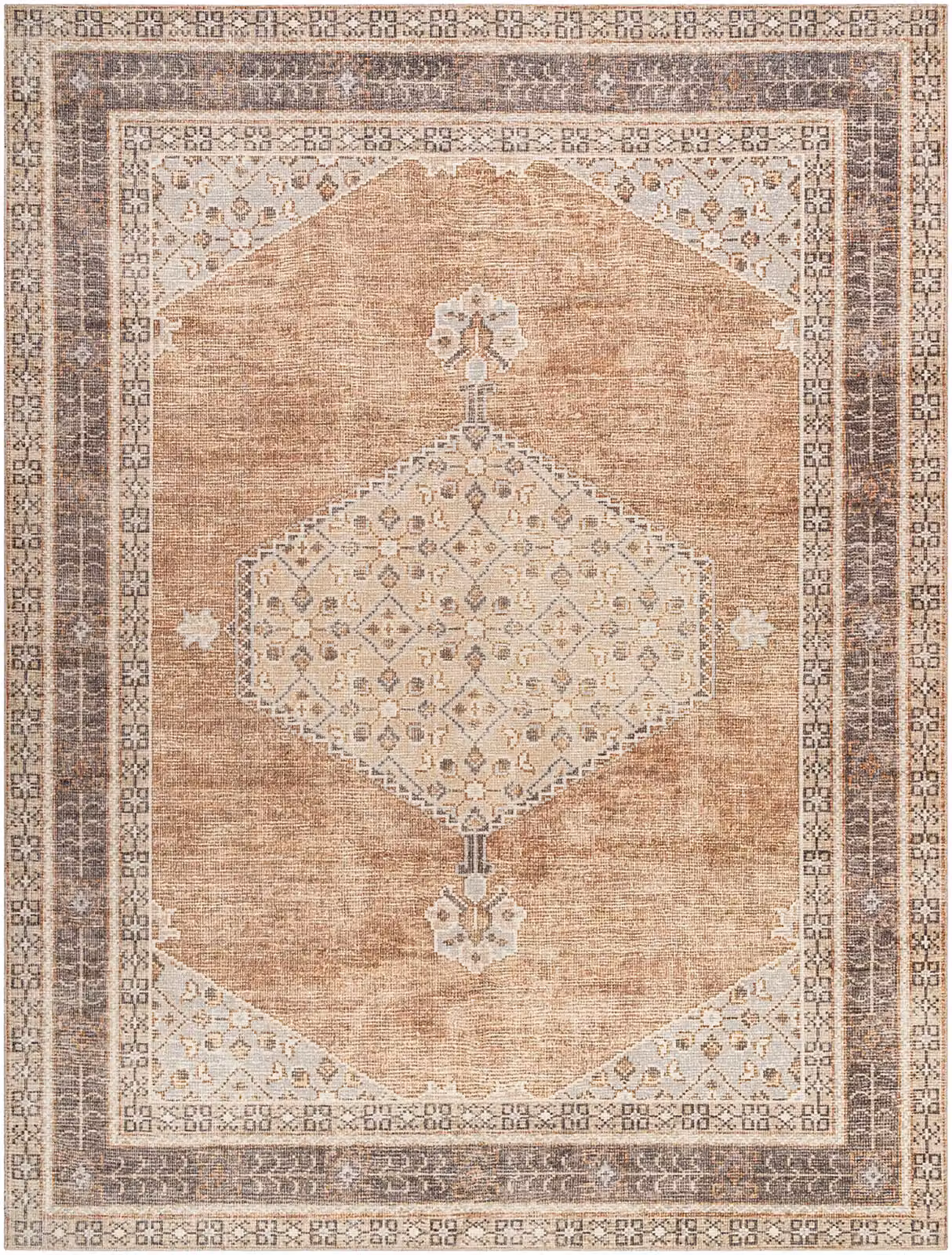 Livabliss Becki Owens Lila Traditional Boho Floral Living and Dining Rug in Terracotta, Multicolour, W: 120 cm, L: 170 cm – 1